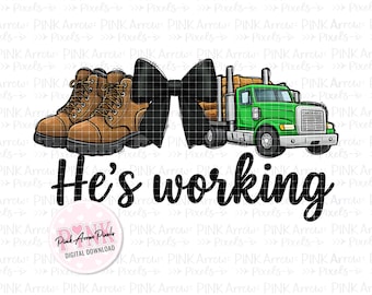 Esposa de un camionero leñador, PNG: Está trabajando (Descarga digital)