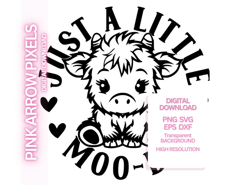 Highland Cow Make-up-Tasche „Just A Little Moody“ – Geschenk Für Kuh-Fans, Aus Segeltuch, 23x17x5 Cm