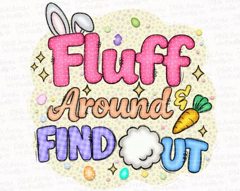 Fluffa runt och upptäck PNG – Rolig påskharedesign