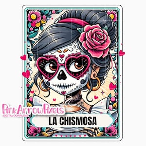 La Chismosa Linda Carta Tarot PNG Descarga Digital Gossip Lover