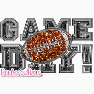 Football Mom PNG | Glitter Faux Embroidery Design | Digital Download | Sublimation Clipart | Game Day Shirt Graphic
