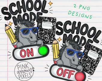 Mustang Mascot PNG | Back to School Design (Digital Download)