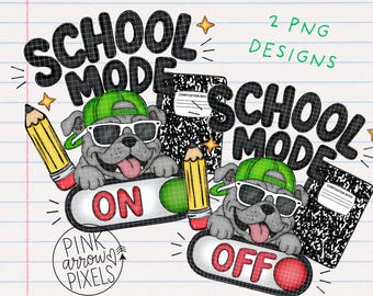Bulldog Mascot PNG | Back to School Design (Digital Download)
