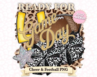 Mustangs Football PNG: Sublimeringsdesign för matchdagens cheerleader-rosett (digital nedladdning)