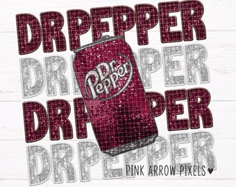 Glitter Soda Can PNG: Retro Drink Design (Digital Download)