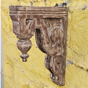 Set of 2 - European Inspired Customizable Corbels, Elegant Shelf Brackets for Home & Kitchen, Available in Custom Sizes and Colors