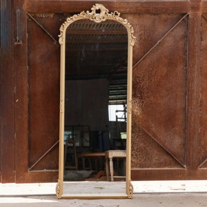 Golden French renaissance carved mirror