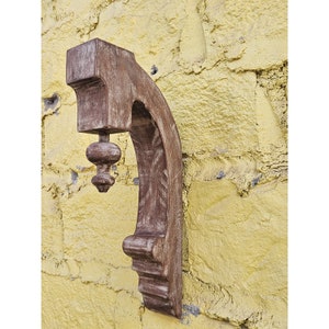 Set of 2 Antique Europe Renaissance era Wooden Corbels - Floating Shelf & Entrance Decor Brackets