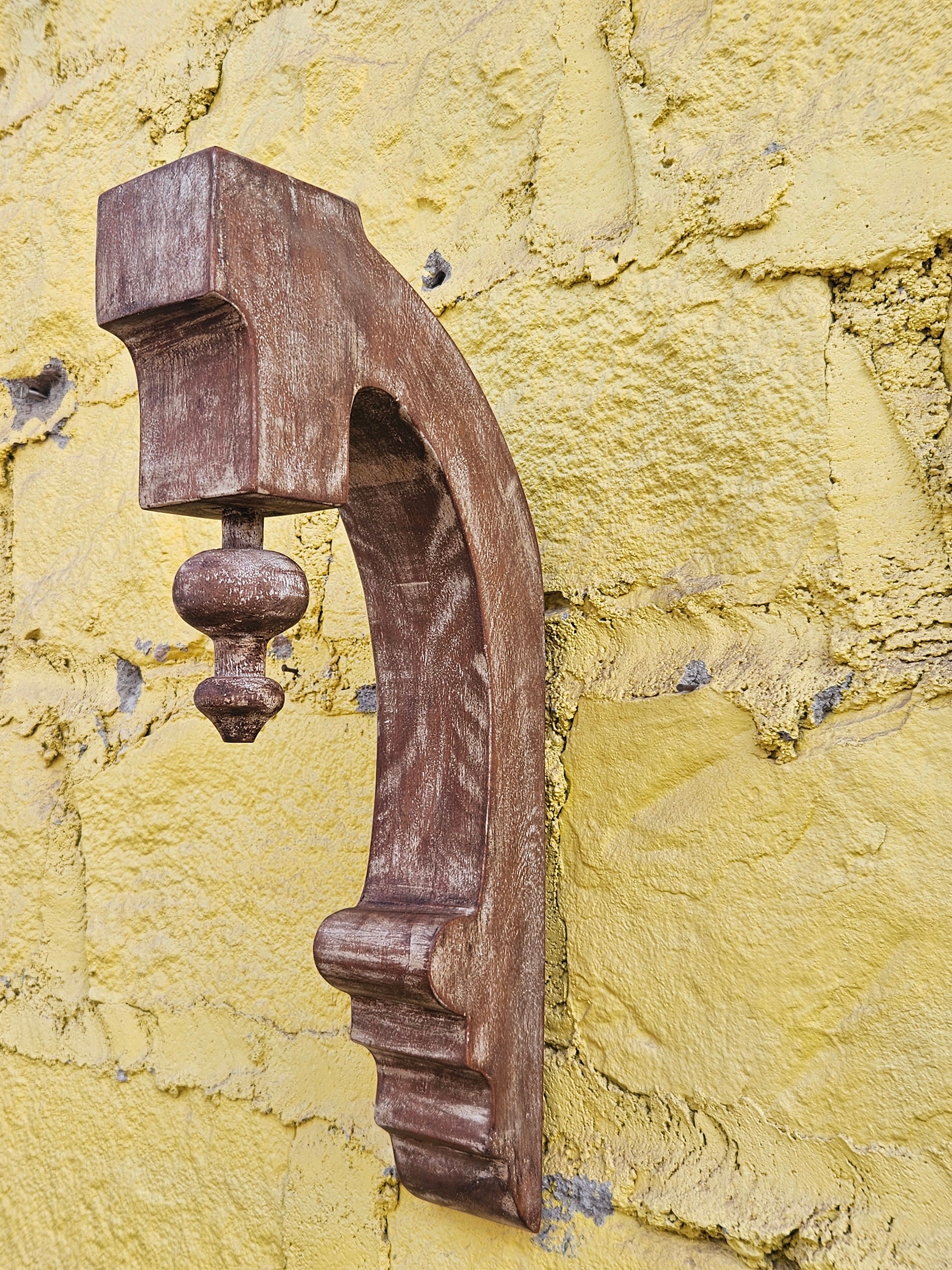 Set of 2 Antique Europe Renaissance Era Wooden Corbels Floating Shelf ...
