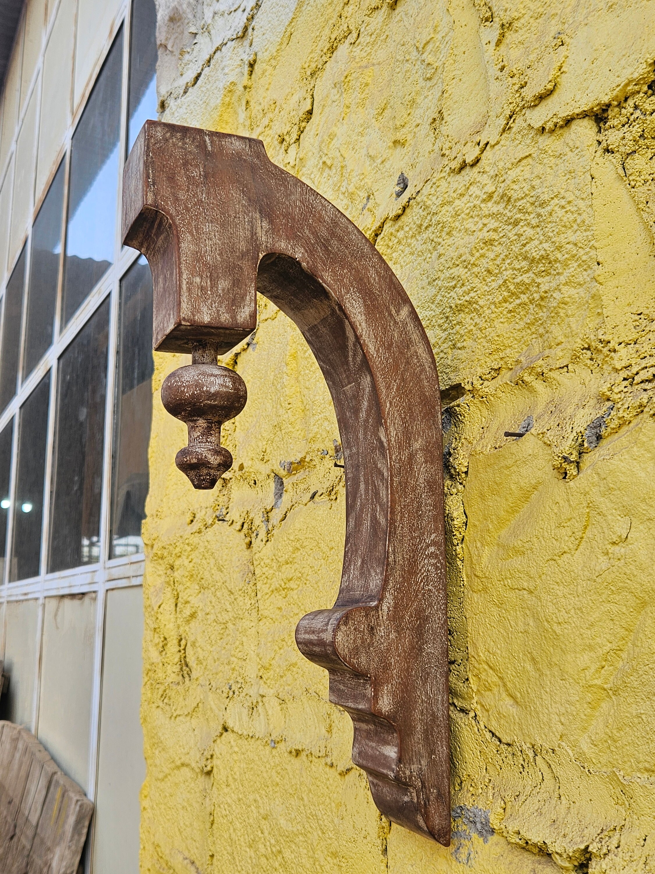 Set of 2 Antique Europe Renaissance Era Wooden Corbels Floating Shelf ...