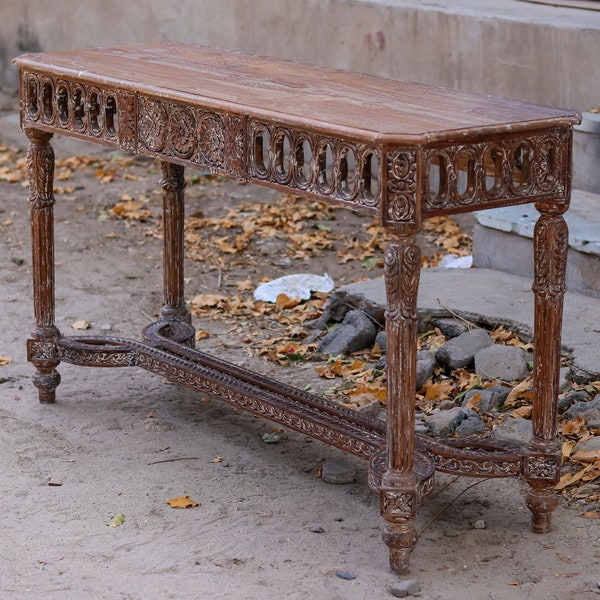Handcrafted Wooden Rustic Console Table: A Perfect Blend of Style and Functionality