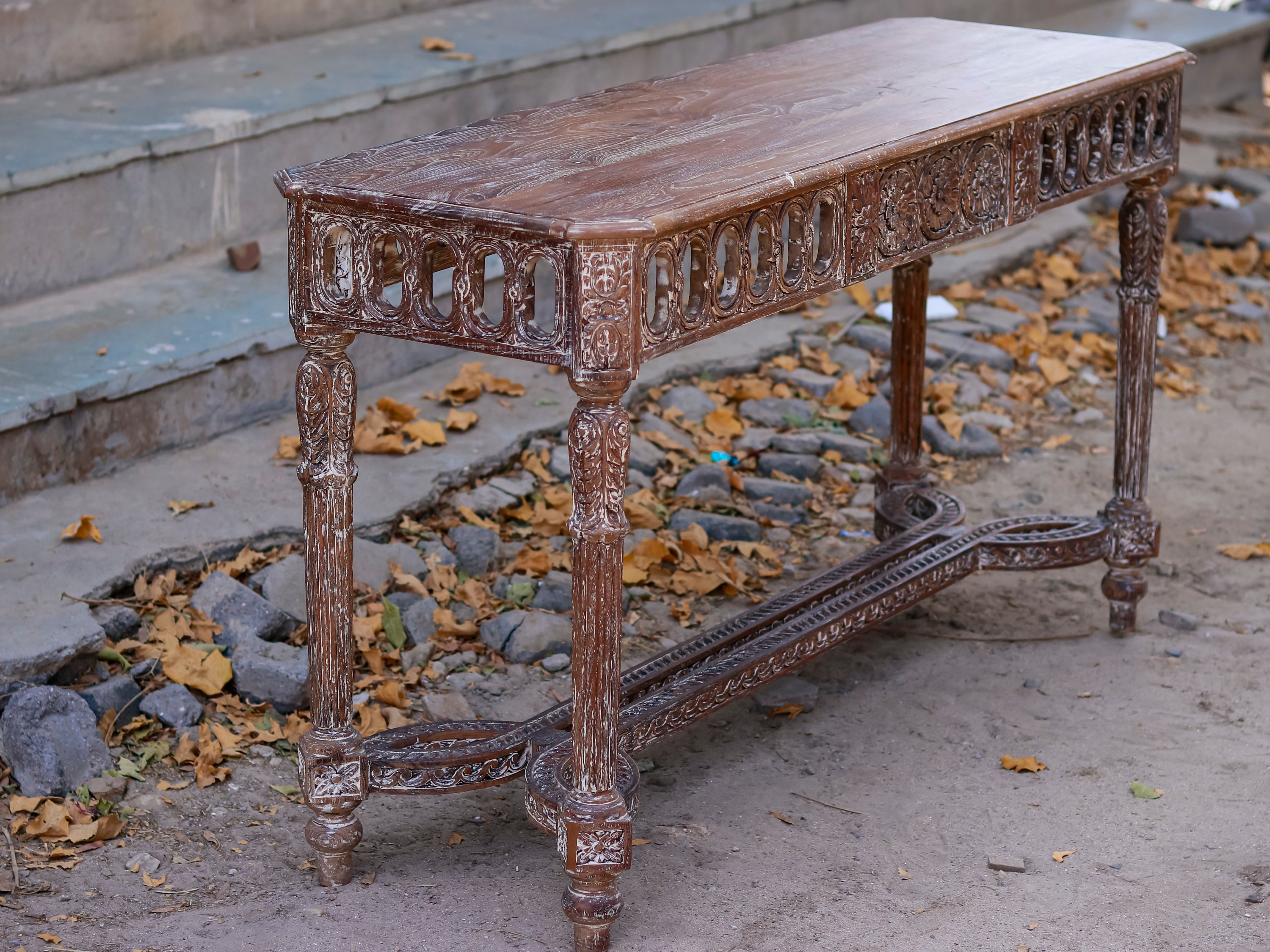 Handcrafted Wooden Rustic Console Table: A Perfect Blend of Style and Functionality - Etsy