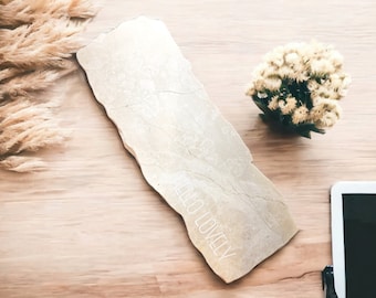 Natural Marble Live Edge Tray: Stone Charcuterie Board