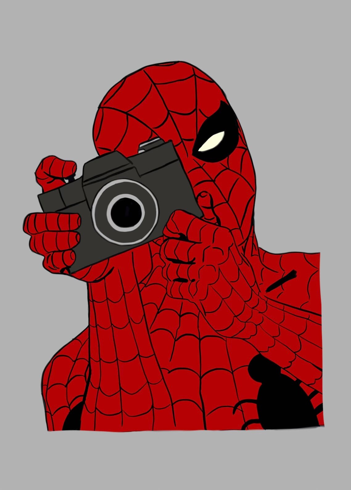 Spiderman With Camera Sticker Sticker Etsy