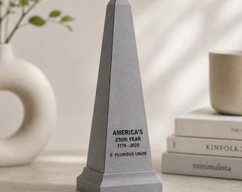 Sculptuur Washington Monument, 250e monument Amerika, minimalistisch cadeau kantoorbureau