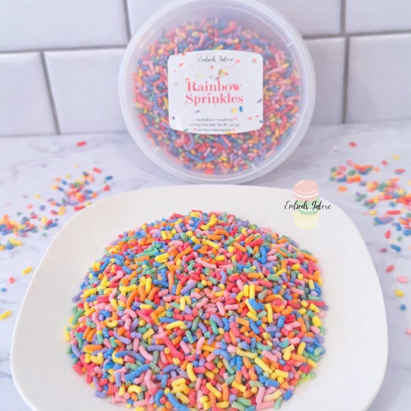 Rainbow Soy Wax Sprinkles | Realistic Wax Melts | Dessert Candle Embeds