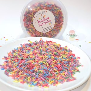 Wax Rainbow Sprinkles | Realistic Wax Melts| Dessert Candle Embeds | Soy Wax Melts| Fake Food