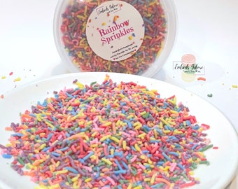 Wax Rainbow Sprinkles | Realistic Wax Melts| Dessert Candle Embeds | Soy Wax Melts| Fake Food