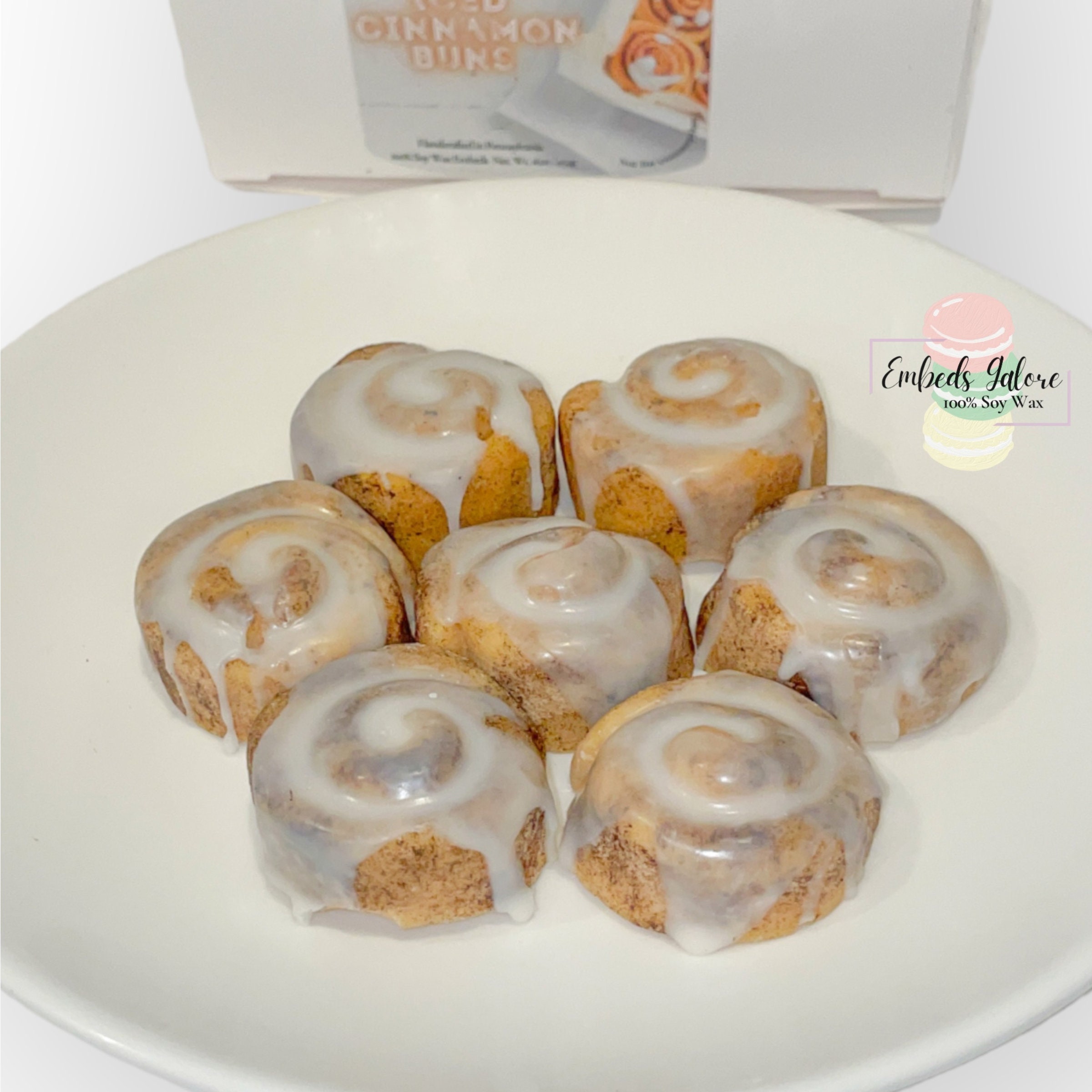 Realistic CINNAMON BUNS Wax Melts | Wax Embeds for Candles | Fake Food | 6  oz