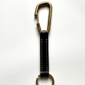 Braided Leather Keychain, Leather Braid Key Fob, Mens Key Ring W