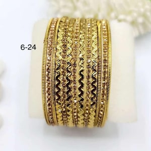 Antike indische pakistanische goldene Armreifen / / Pakistanischer indischer Shaadi-Schmuck zur Hochzeit / Bollywood-Schmuck / Tyani Sabyasachi inspirierend