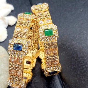 Vergoldetes Set / pakistanische Schmuck Armreifen / Sabyasachi Bollywood / indisch pakistanische Hochzeit Shaadi Schmuck / südasiatischer Bengali Schmuck