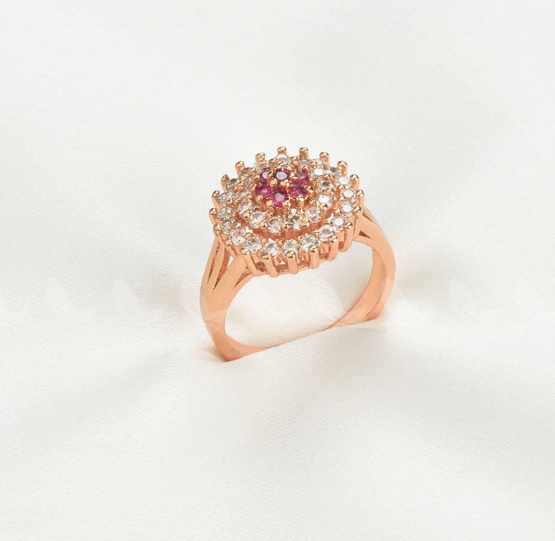 Pakistani Rings Pakistani Cluster Ring-semi Precious Emerald Ring-indian Punjabi Rings ...