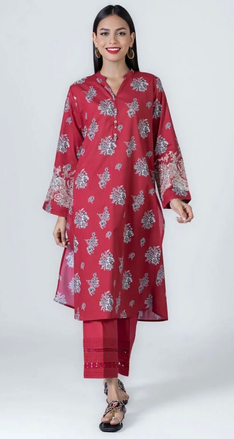 ワンピース Indian/Pakistan lawn embroidered kurta 2 Piece Embroidered Ready to Wear Lawn Dress Suit, Pakistani