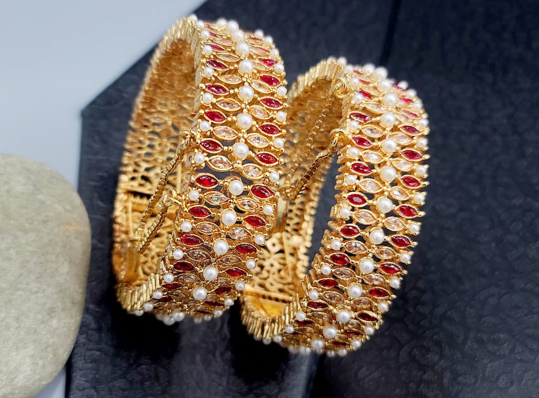 Zircon Kangan Kara Set/ Pakistani Indian Shaadi Wedding Bridal Etsy