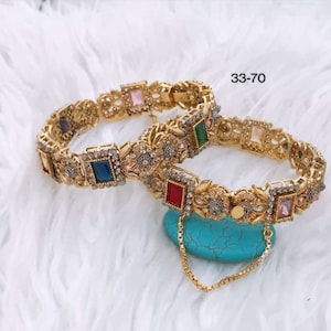 Nauratan Bangles/ Shaadi Jewelry/ Nauratan Kara Kangan/ Pakistani Indian Shaadi Wedding Bridal Jewelry/ Bollywood