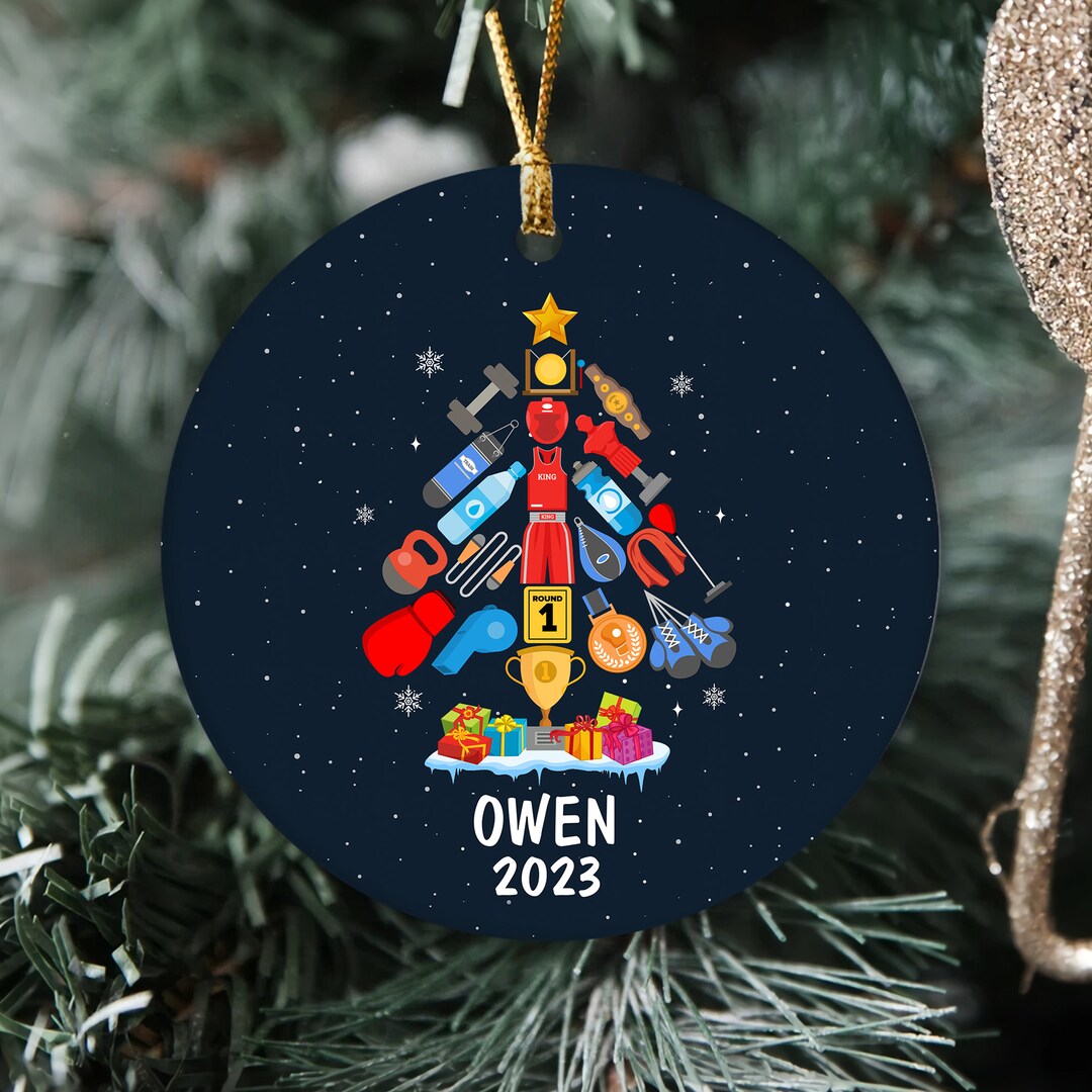 Personalize Boxing Christmas Tree Ornament Boxing Christmas - Etsy