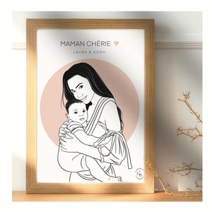 Mother's Day | personalized digital illustration to print, gift for mom, future mom, grandma