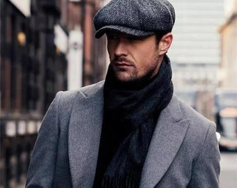Newsboy Flat, cappelli uomo, cap,Donegal tweed, Irish flat cap, Casual striped beret,beret,Casquette,Tommy Shelby hat