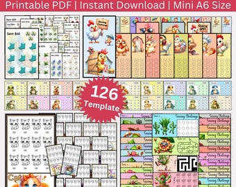 Ultimate Mega Savings Challenge Binder | 126 A6 Budget Tracker Templates | Printable Savings Envelope Challenge | Money Saving PDF Bundle