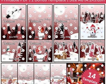 Christmas Savings Challenge: A6 Budget Binder Inserts (Printable PDF)