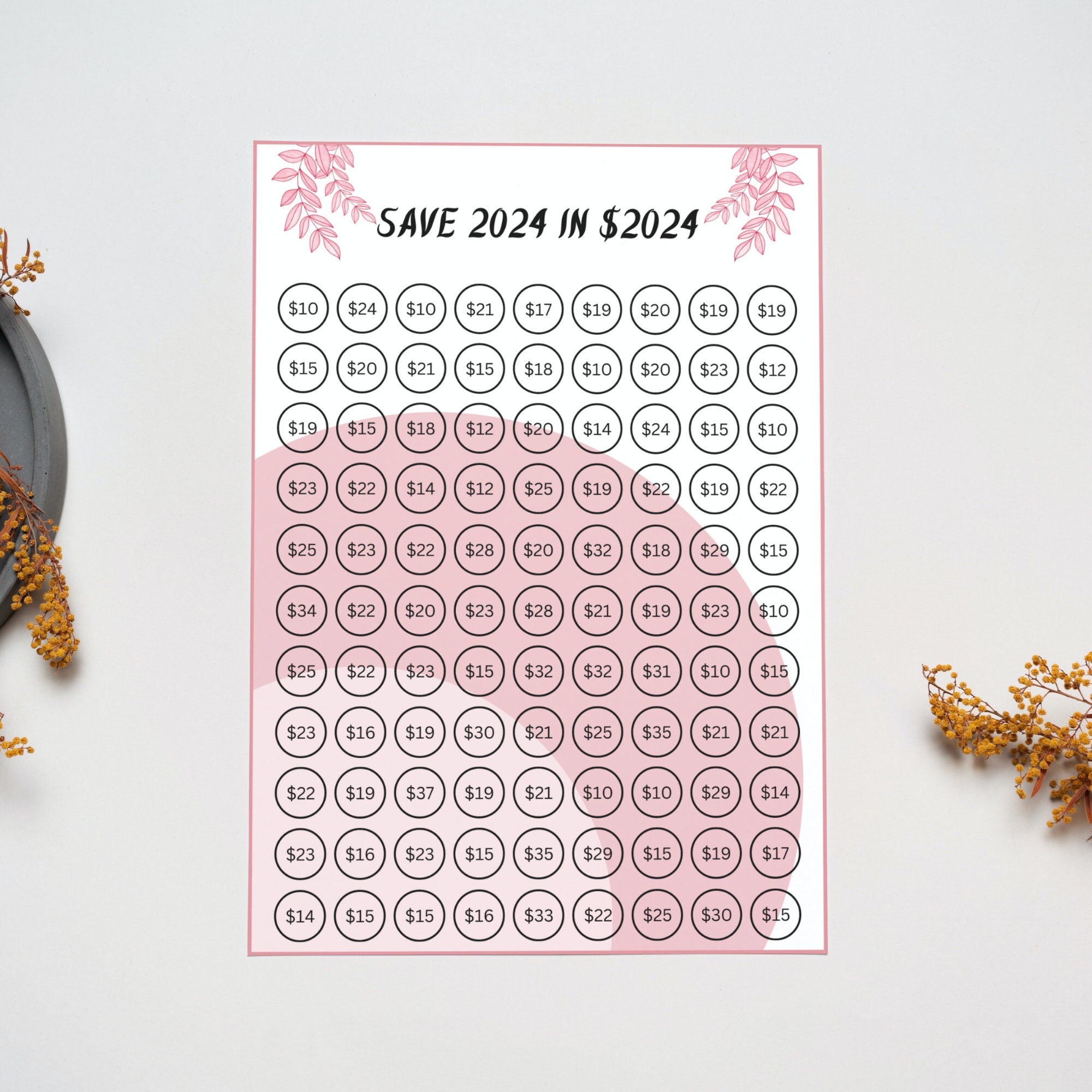 Buy 2024 Saving Challenge Printable, Save 2024 in 2024, 2024 Money
