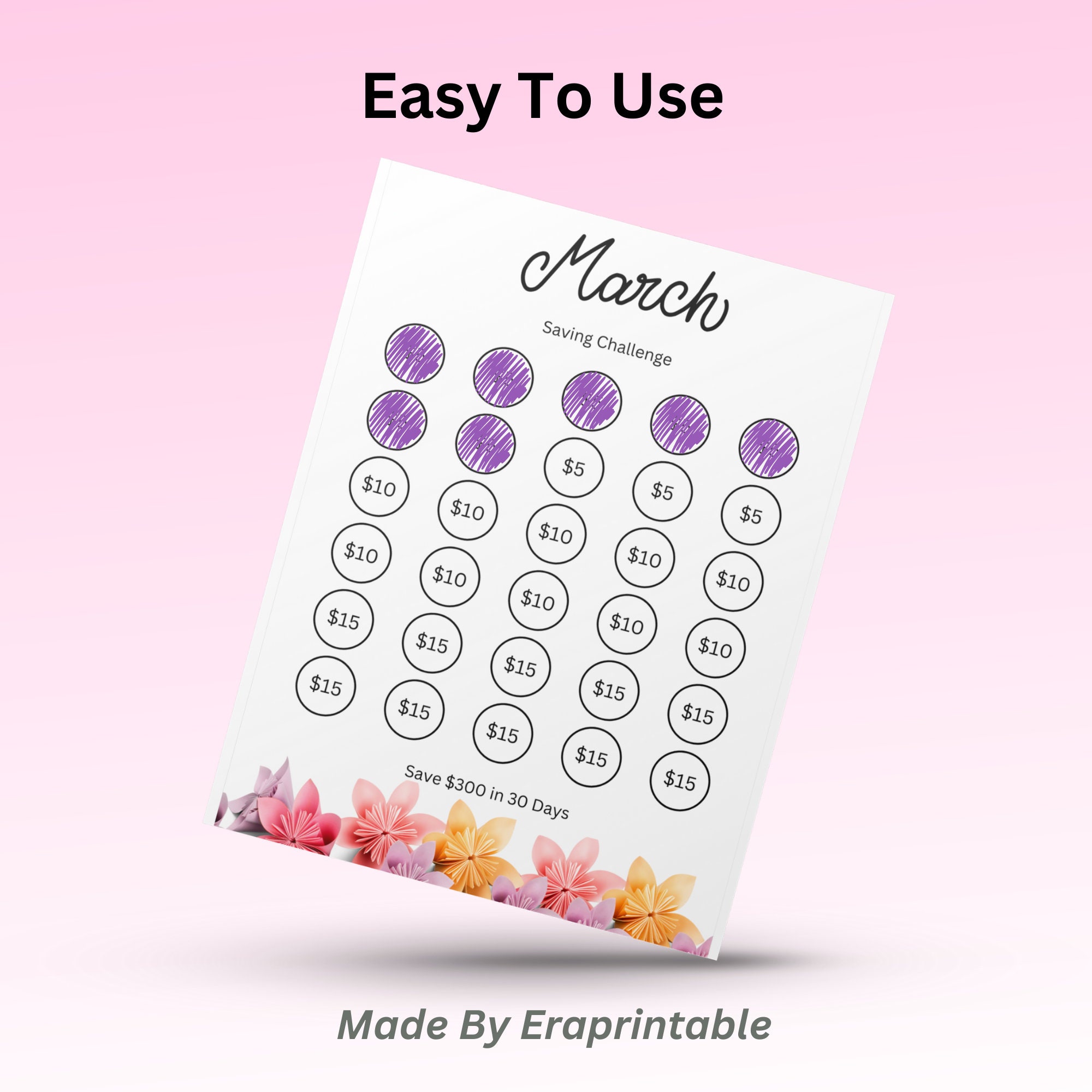 Monthly Savings Challenge Printable Bundle Money Saving - Etsy