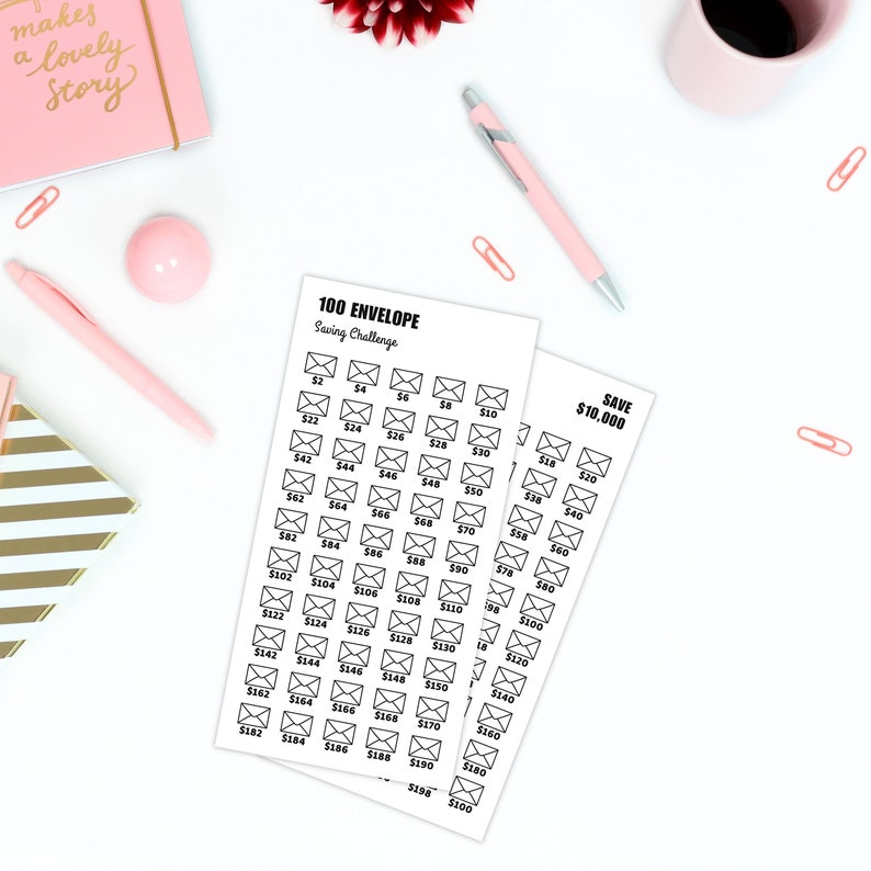 10k Savings Challenge Printable 10000 Saving Challenge 10 Etsy