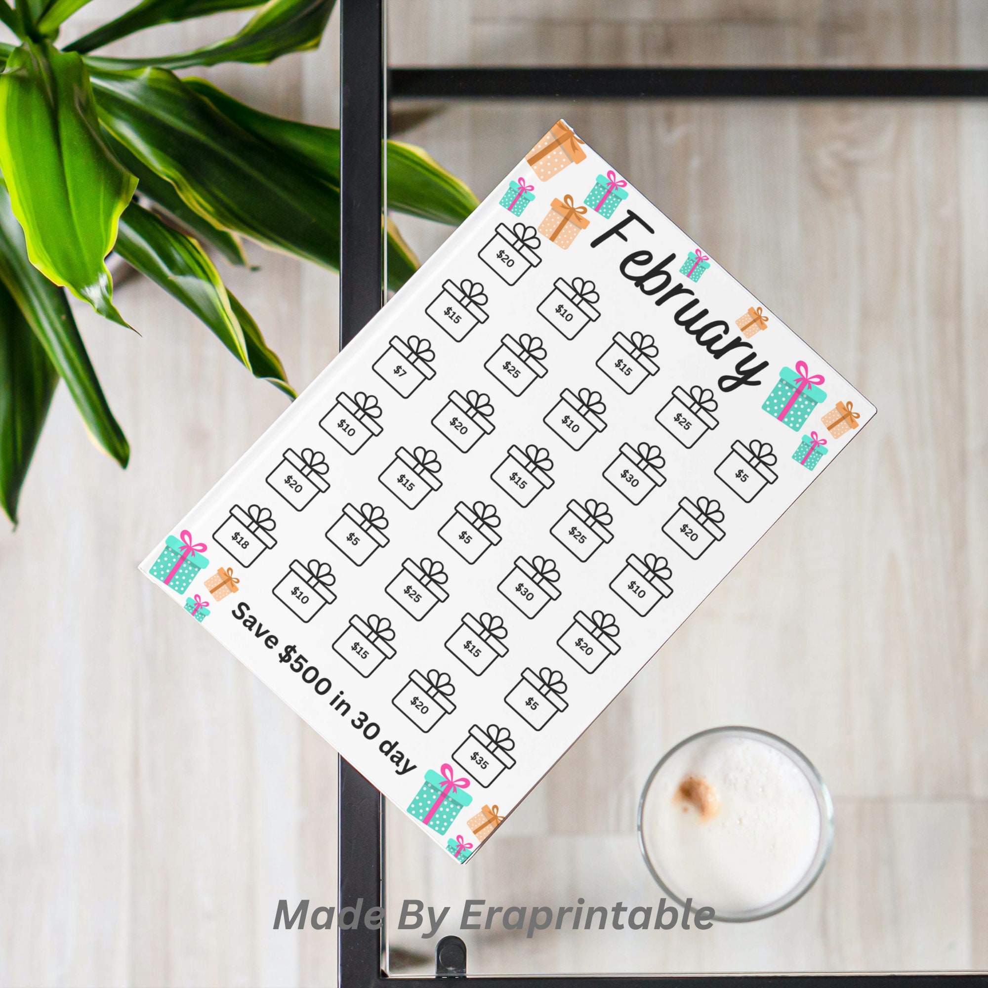 12 Monthly Savings Challenge Printable Saving Challenge - Etsy