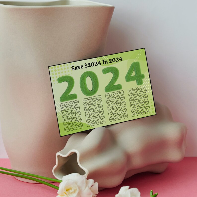2024 Savings Challenge Printable, 2024 Money Saving Tracker , Mini Fits