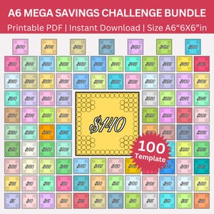 Mega Low Income Savings Challenges Printable Bundle, Low Income Small Budgeting Binder, Digital  Money Saving Tracker, 100 Templates PDF