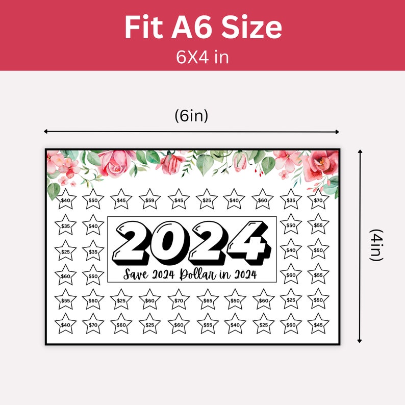 2024 Saving Challenge Printable 2024 Money Saving Tracker Etsy Norway