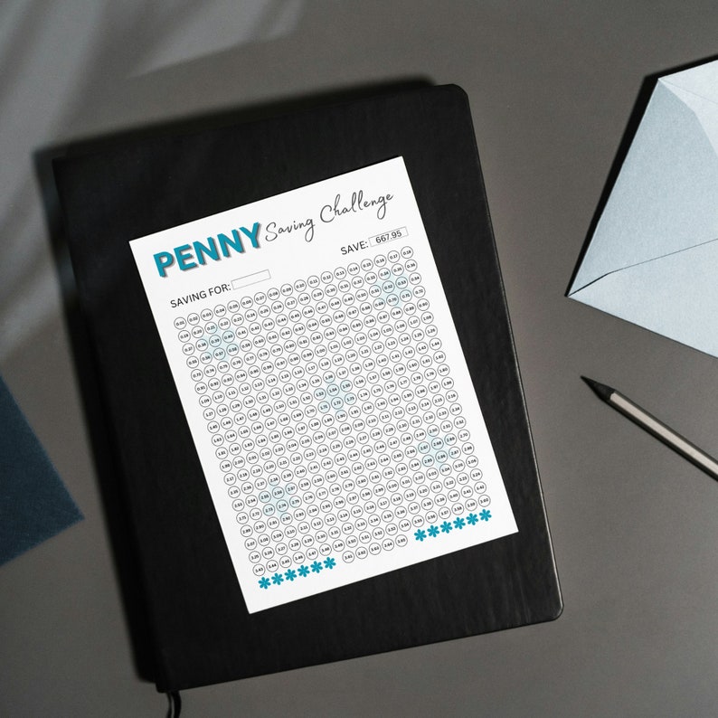 Penny Savings Challenge Printable, Penny Saving Challenges, Penny Challenge, Penny Money Saving ...