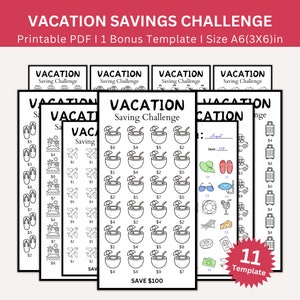 Vacation Savings Challenge, Family Vacation Saving Printable, Envelope Challenge, Vacation Fund Savin, Travel Savings, Vacation Cash Binder