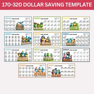 Parrots Saving Challenge Printable Bundle, Mini A6 Low Income Birds ...