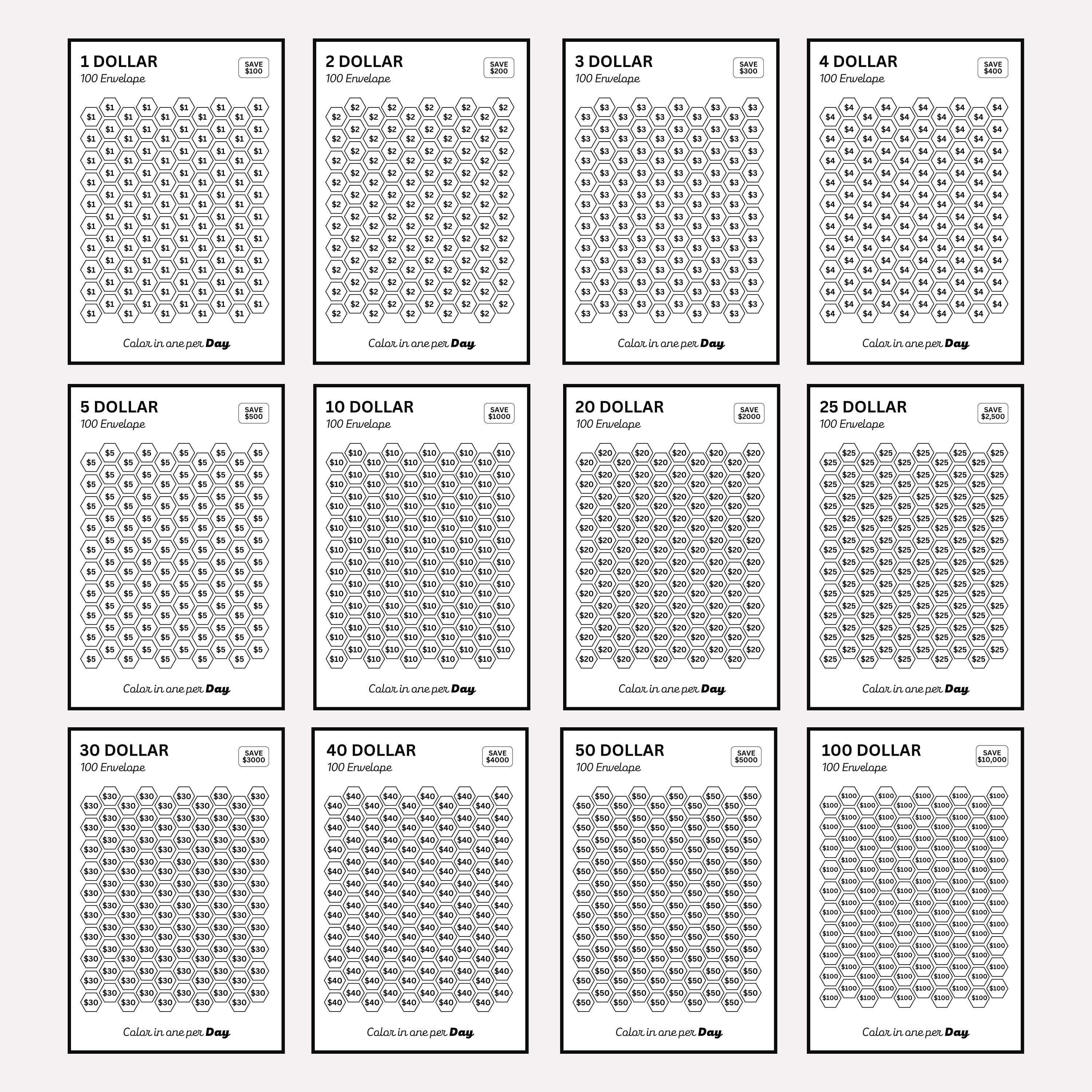 Savings Challenge Printable, Saving Challenge Bundle, A6 Cash Envelopes ...