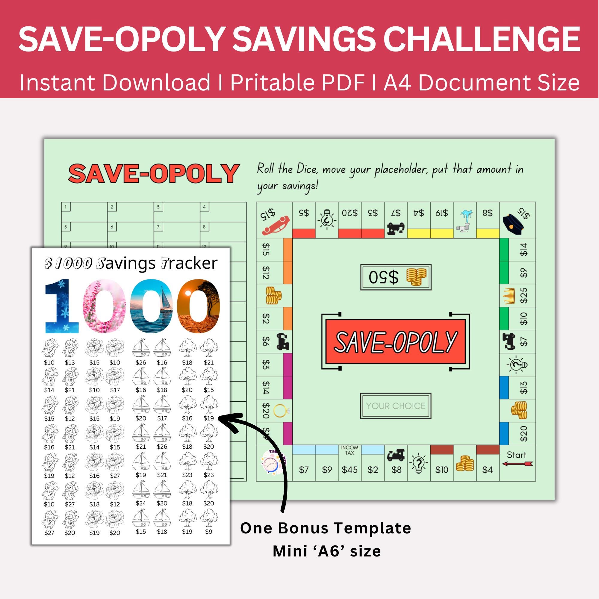 Saveopoly Savings Challenge Printable - Il Fullxfull.6332931702 Qlpo 