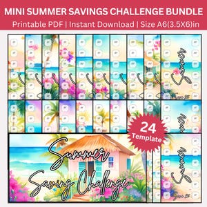 Summer Savings Challenges Printable, Beach Trip Money Challenge, Save 1,840, Summer Cash Stuffing, Summer Vacation Budget Digital Tracker