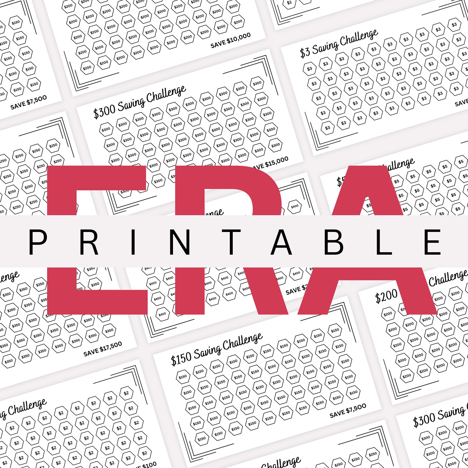 Buy Savings Challenge Printable Binder Savings Challenge Bundle Online ...
