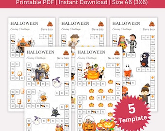Halloween Savings Challenge Tracker Bundle (Digital Download)